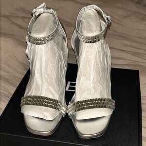 Elegant Silver Women's Heels
